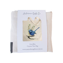 Load image into Gallery viewer, Blue Wren Cotton Tote Bag
