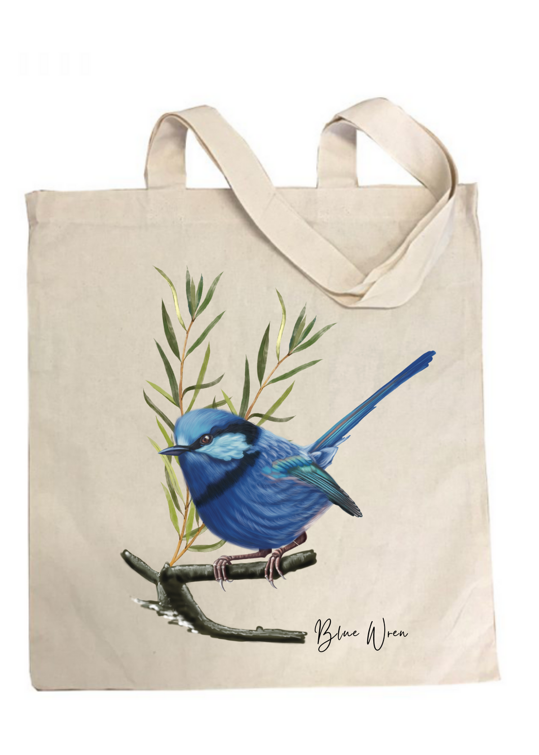 Blue Wren Cotton Tote Bag
