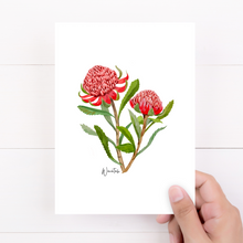 Load image into Gallery viewer, Waratah Flower Card
