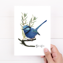 Load image into Gallery viewer, Blue Wren Card
