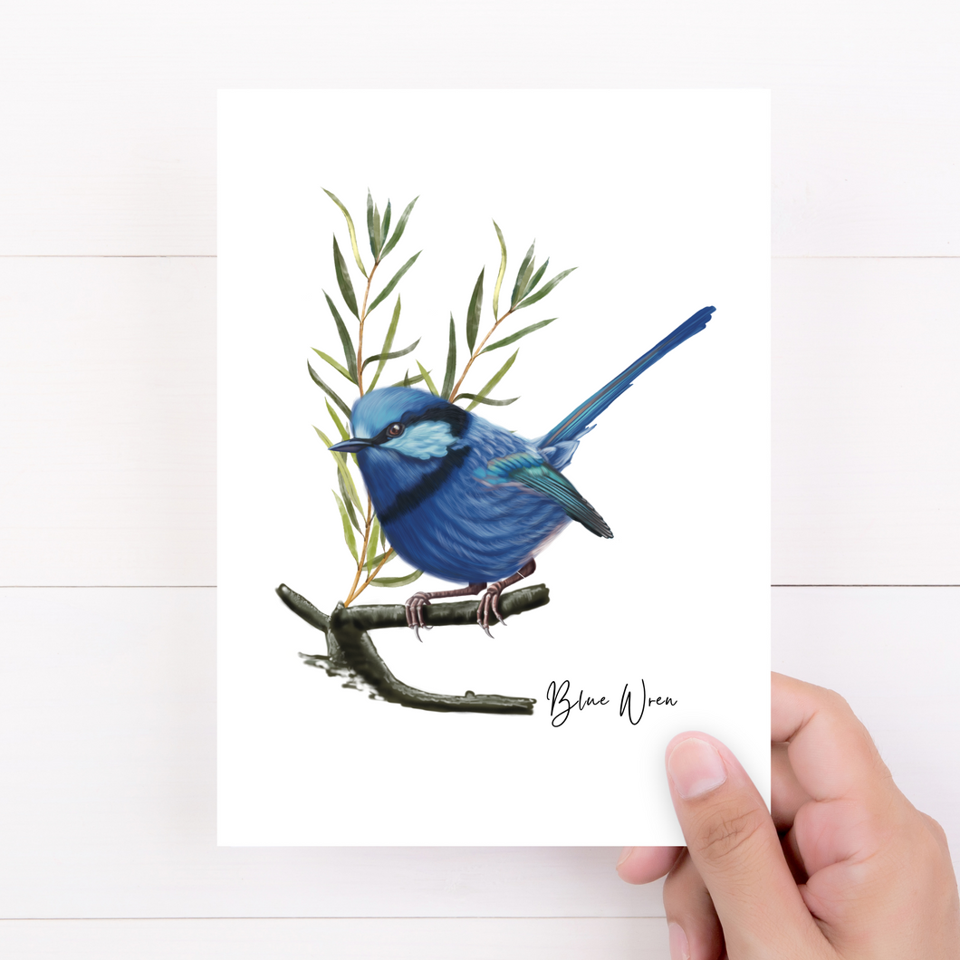 Blue Wren Card