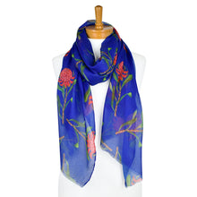 Load image into Gallery viewer, Waratah Flower Scarf | Navy
