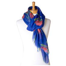 Load image into Gallery viewer, Waratah Flower Scarf | Navy
