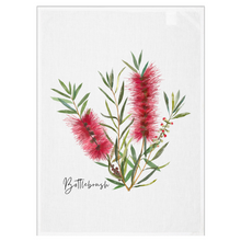 Load image into Gallery viewer, Bottlebrush Tea Towel | Red

