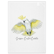 Load image into Gallery viewer, Sulphur Crested Cockatoo Tea Towel
