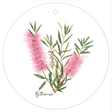 Load image into Gallery viewer, Bottle Brush Flower Gift Tag | Pink
