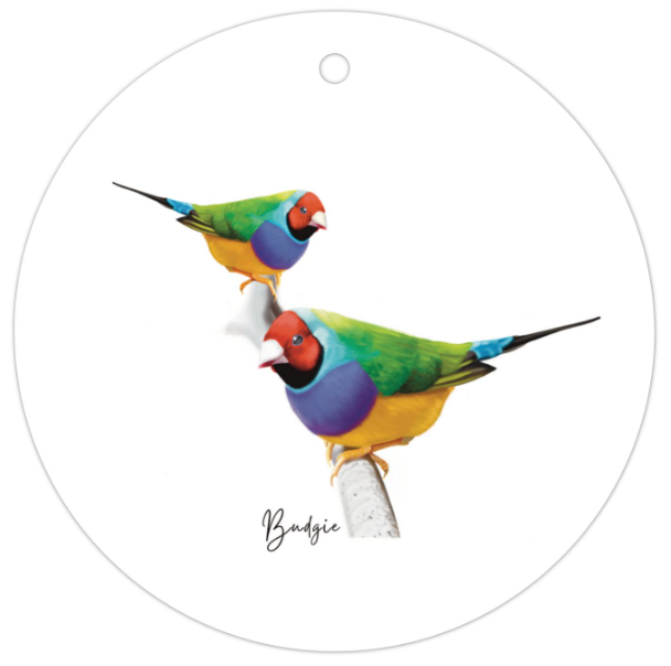 Gouldian Finch Bird Gift Tag