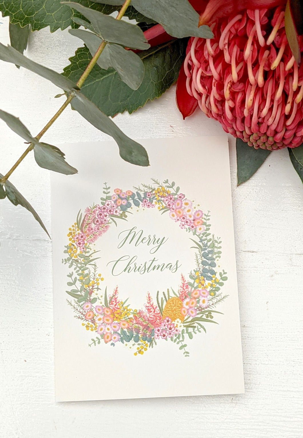 Native Christmas Wreath Card